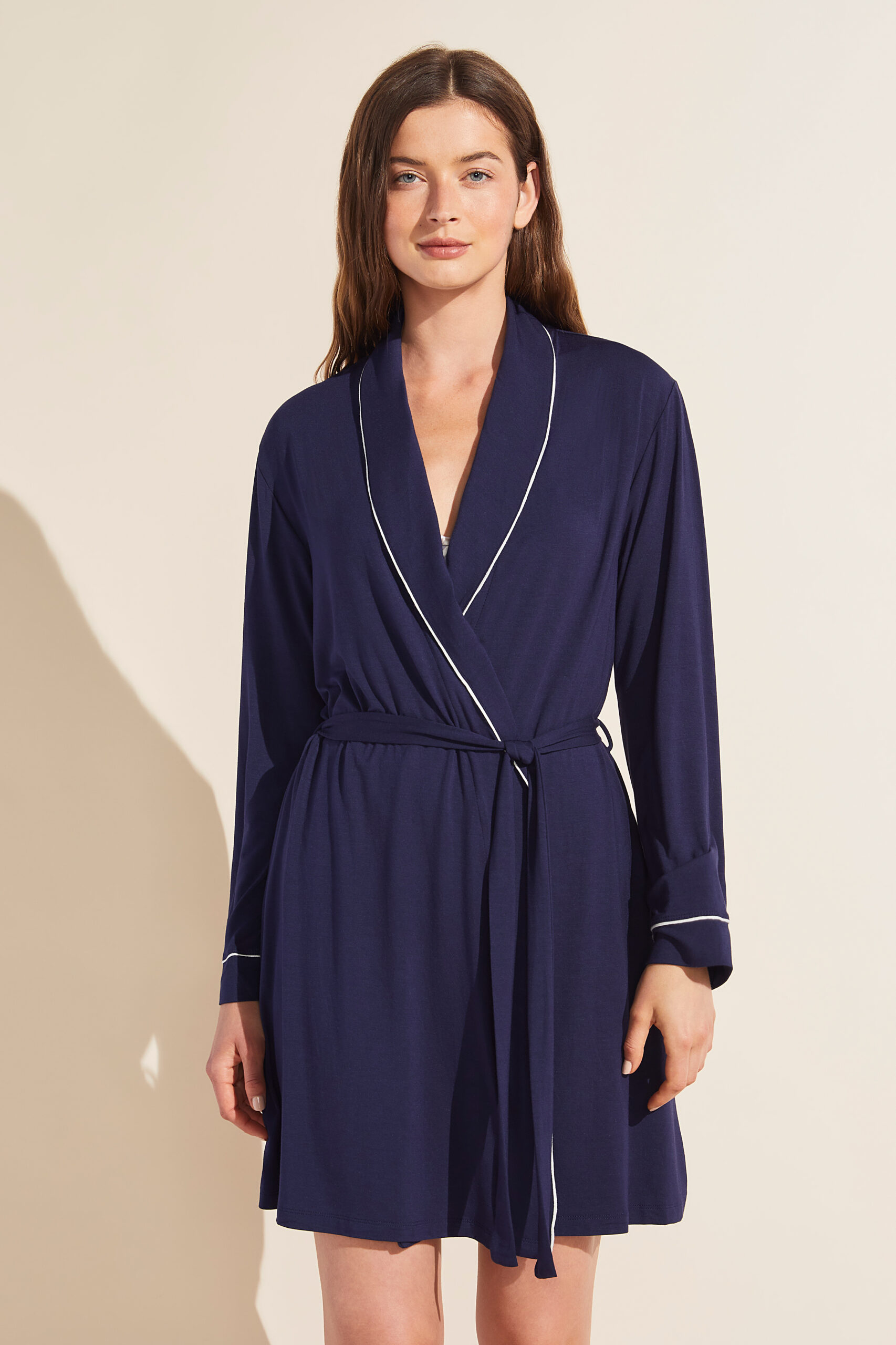 Nightgown,Modal Pajamas Set Women 3/4 Sleeve Tops + Long Pants Ladies  Sleepwear Solid Color V-Neck Lace Elegant Women's Clothing XL LX-81064Purple